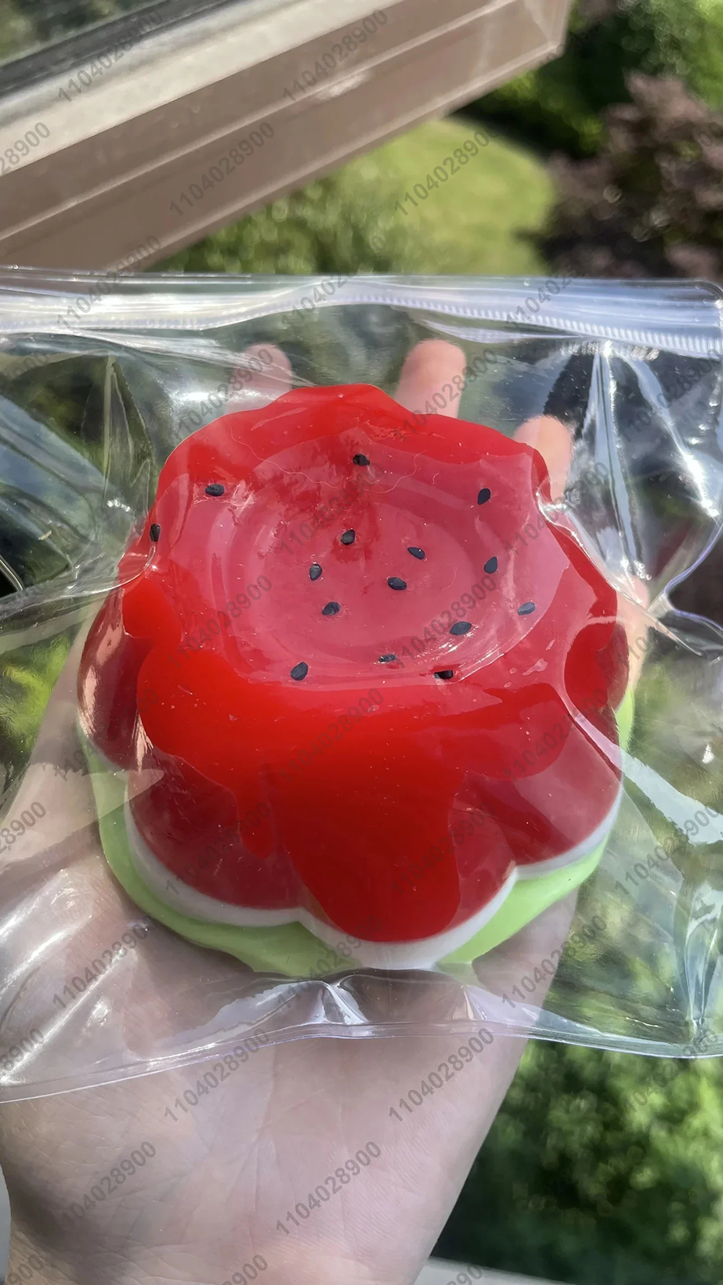 Big Watermelon Pudding Taba Squishy Silicone 0.26KG Big Jelly Pudding Cute Fat Pudding Squishy Hand Relax Stress Release Toy