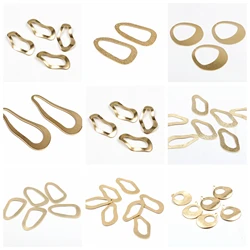 Hammered Brass Charms,Unique Oval connector,Findings Accessories For Diy Earrings Necklace Bracelet DIY Making,Jewelry Supplies
