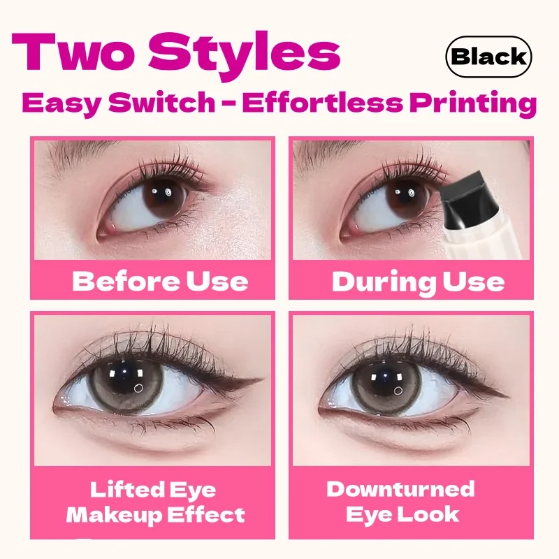 قلم ختم تحديد العيون 283--2 في 1 - خالٍ من الحبر، مقاوم للماء، مقاوم للتلطخ وسريع الجفاف #5