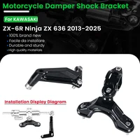 Para Kawasaki ZX-6R 636 Ninja 636 Ninja ZX6R 2013-2025 soporte de choque amortiguador de dirección de motocicleta