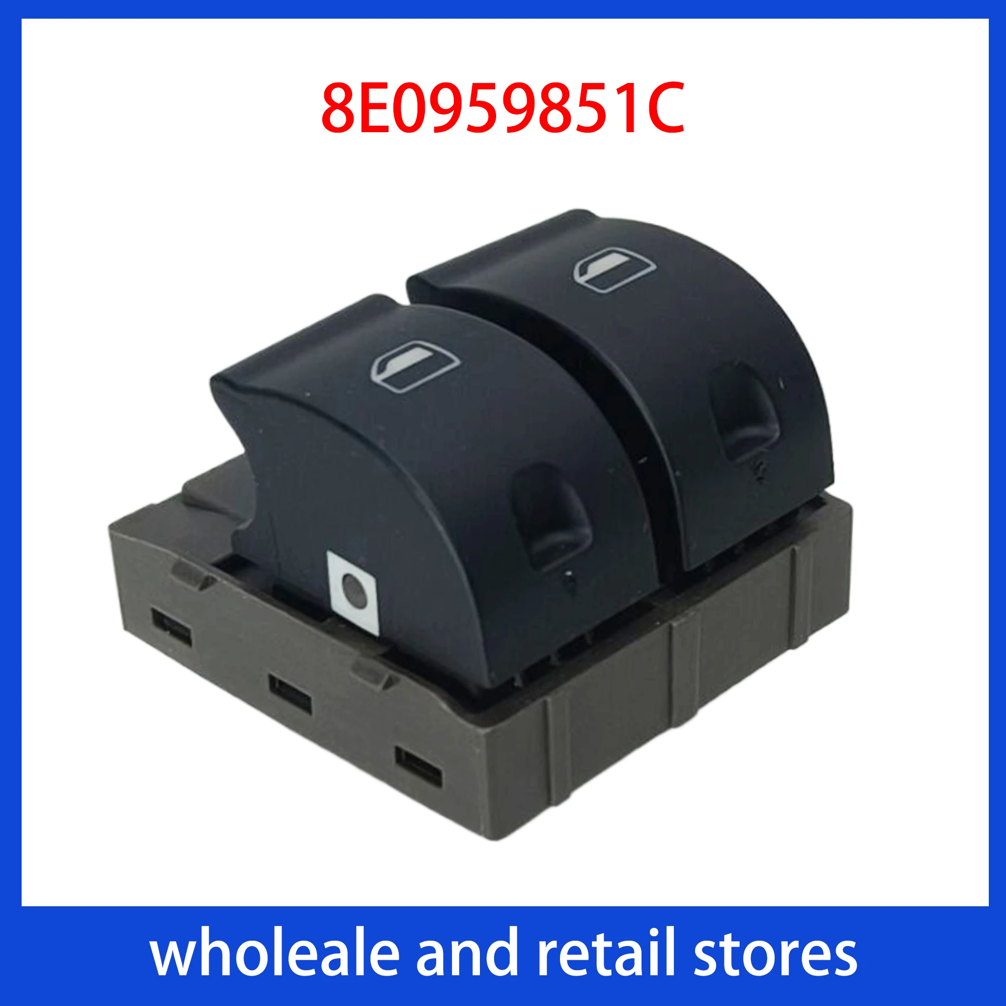Window Switch Two Pieces Driver Side (Front Left) 8E0959851C For Audi TT 2007-2014 R8 2007-2012 TTRS 2010-2014