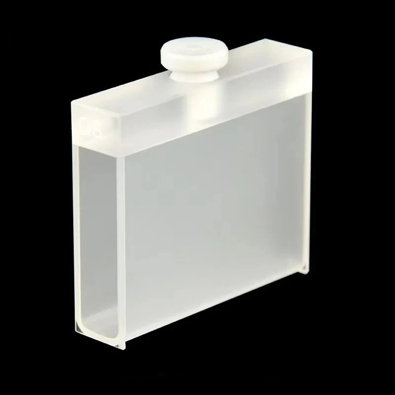 50mm JGS1 Quartz Stoppered Cuvette, Resistant To High Temperature, Acid, Alkali, and Organic Solutions