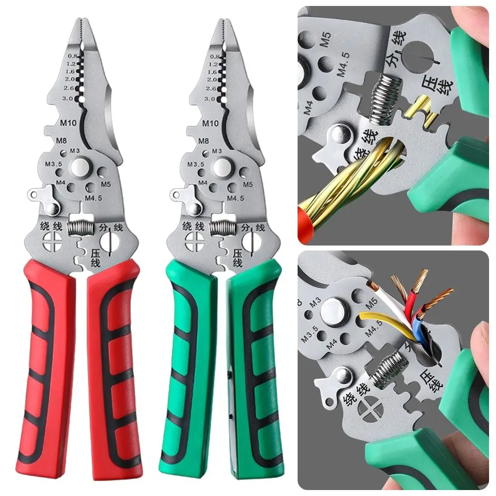 

Многофункциональные плоскогубцы для зачистки электрических испытательных проводов, обжимные клещи для электрика, плоскогубцы для резки кабеля, тестер напряжения