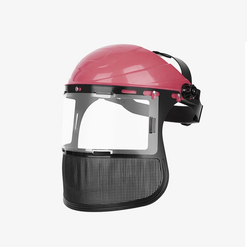 1PC Nowy hełm ochronny do przycinania trawy ogrodowej z siatką ochronną na całą twarz do wyrębu kosa do zarośli ochrona leśnictwa