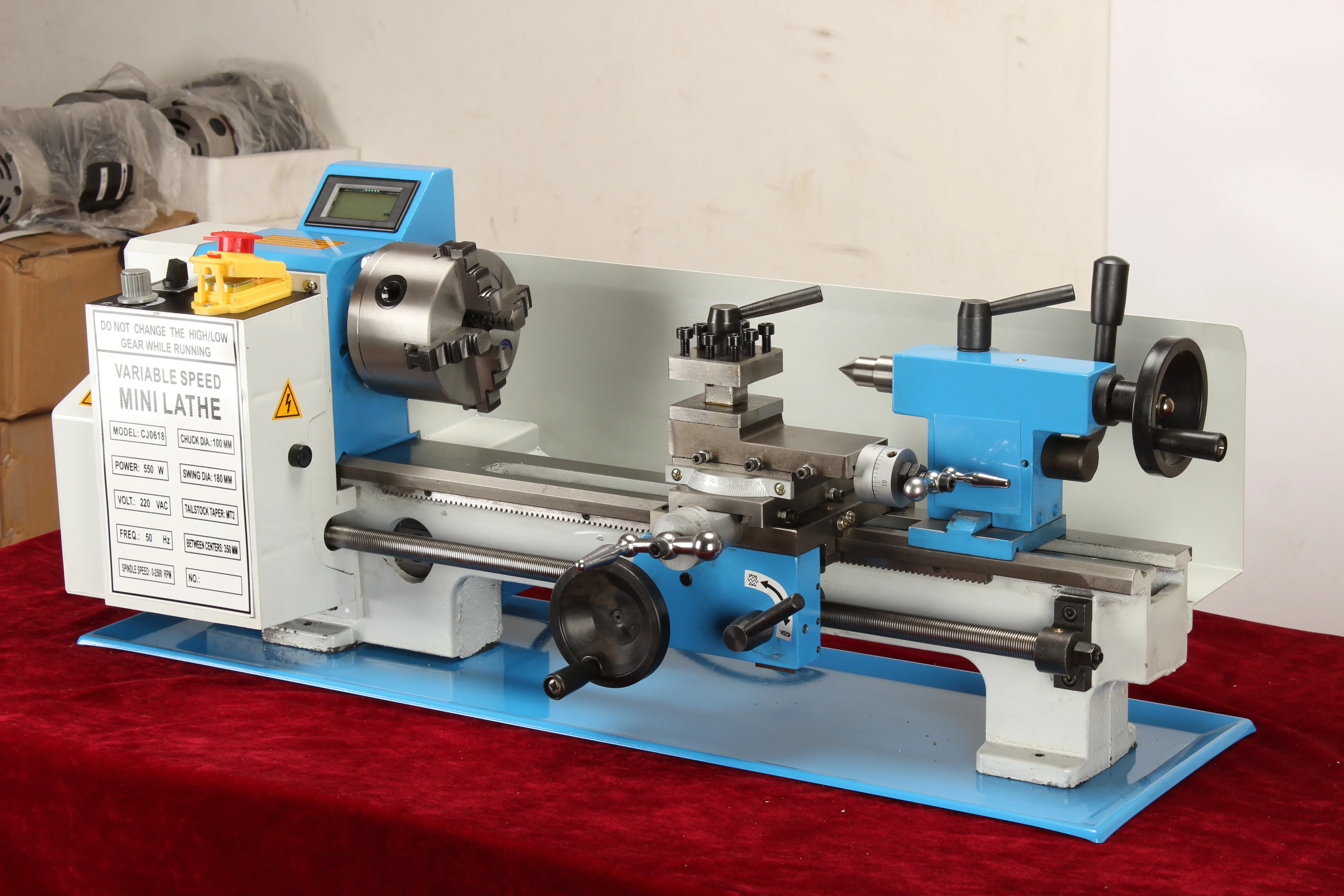 

-For CQ6018 Auto mini metal lathe 7''x14'' best equip variable speed mini metal lathe