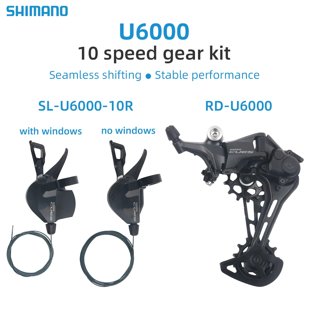 SHIMANO CUES SL-U6000-L+RD-U6000 10Speed  Groupset Shift Lever Rear Derailleur MTB Bike 10V SL+RD for K7 Original Kit