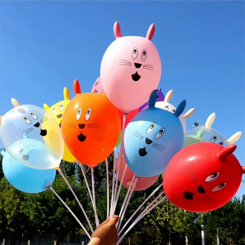 1/5/10 PCS New Cute Rabbit Inflatable Ball Birthday Wedding Anniversary Children's Day Party Decoration Latex Balloons 12-Inch