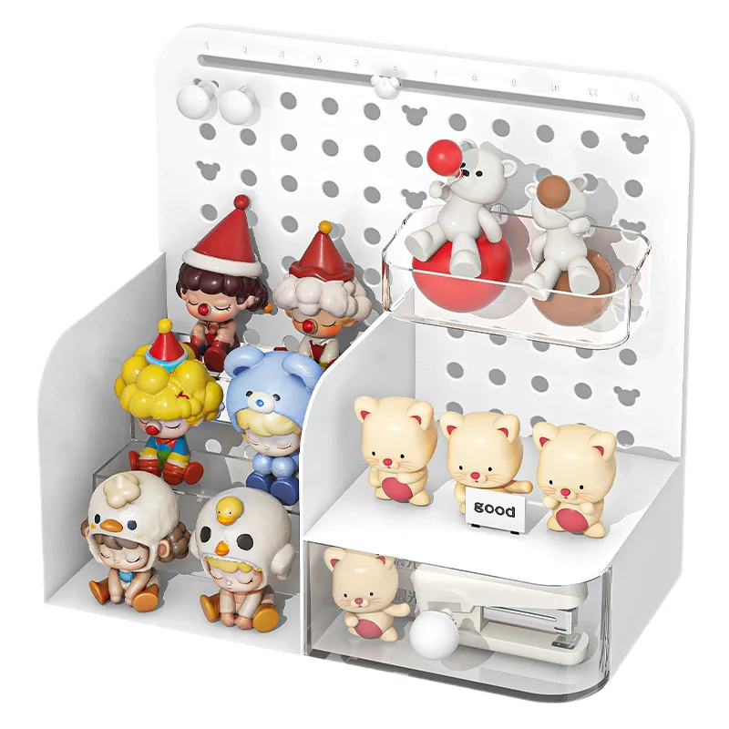 Desktop Hole Board Storage Box Desk Stationery Organizing Artifact Shelf Pen Holder Office Study Desk Storage Holder