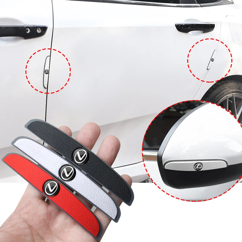 4 قطعة المطاط المضادة للتصادم قطاع باب السيارة خدش حامي ملصقات لكزس F SPORT LBX NX RX 350h 450h ES UX 300e GS GX IS