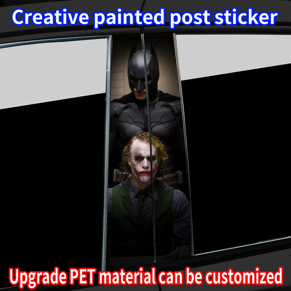 Car Graffiti Joker Stickers Auto B-pillar Vinyl Decal Waterproof Center Pillar Sticker Cover Scratches Vehicle Decor Accessories