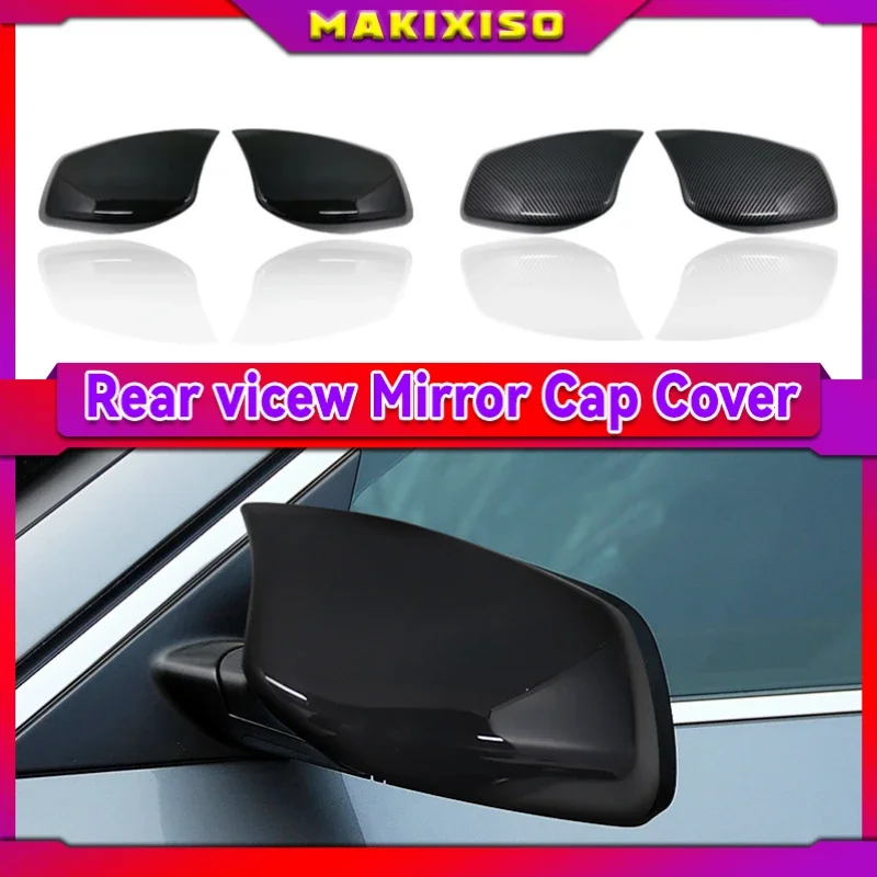 

Glossy Black Door Side Mirror Cover Caps For-BMW E60 E61 E63 E64 5/6 Series 2003-2010