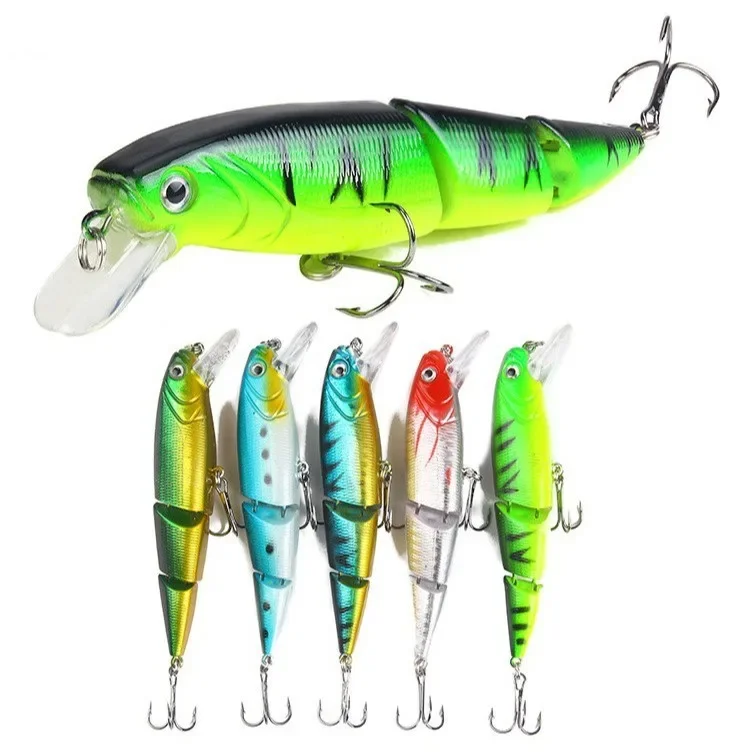 

1PCS 110mm 15.3g Wobblers Multi-section Fishing Lure Minnow Isca Artificial Hard Bait Crankbait Trolling Bass Pike Perch Tackle