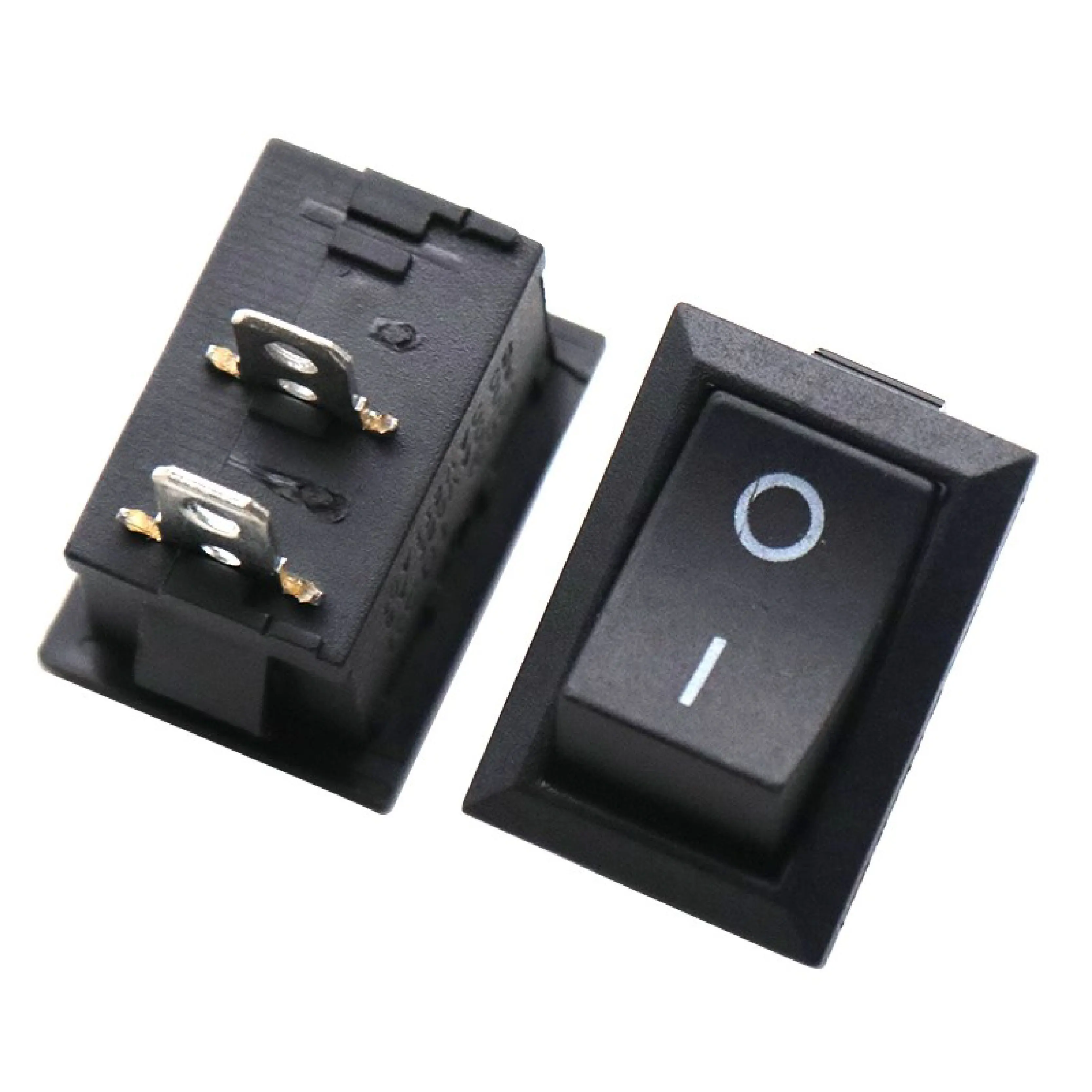 Mini Rocker Switch 21x15mm 10x15mm KCD1 2 Pins on Off 6A 250VAC 10A 125VAC Snap-in