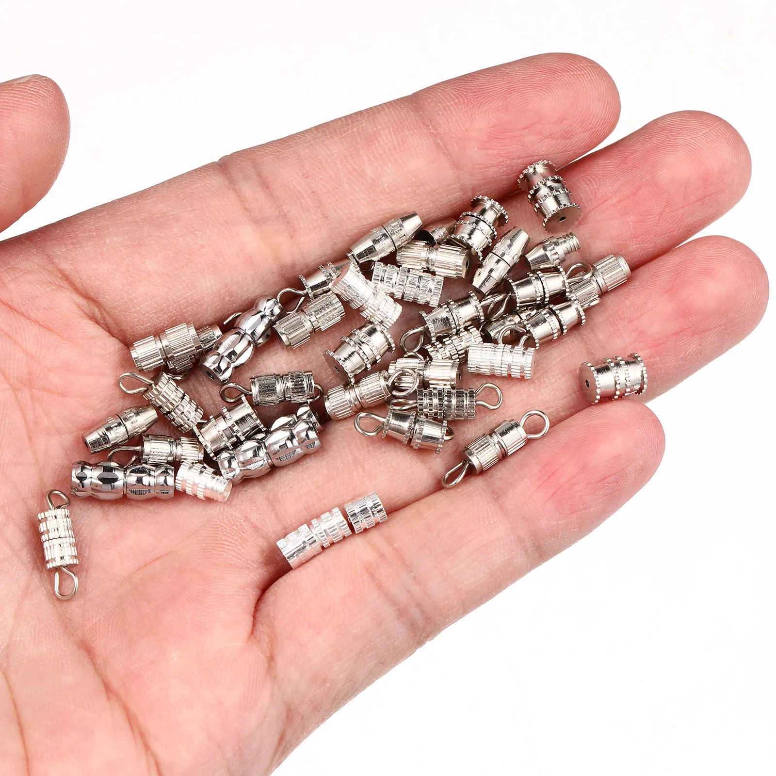 

40pcs Brass Screw Clasps Necklace Bracelet Making Large Quantity Fine Workmanship Different Designs Widely Used Jewelry