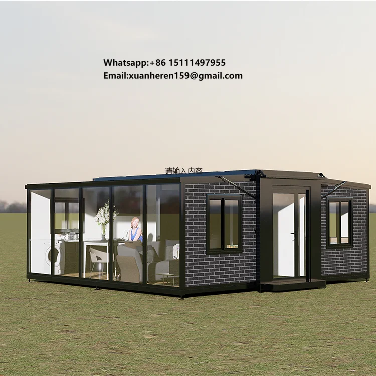 Wind Resistant Portable 110V Plastic-Steel Double Glazing Emergency Housing Container for Home