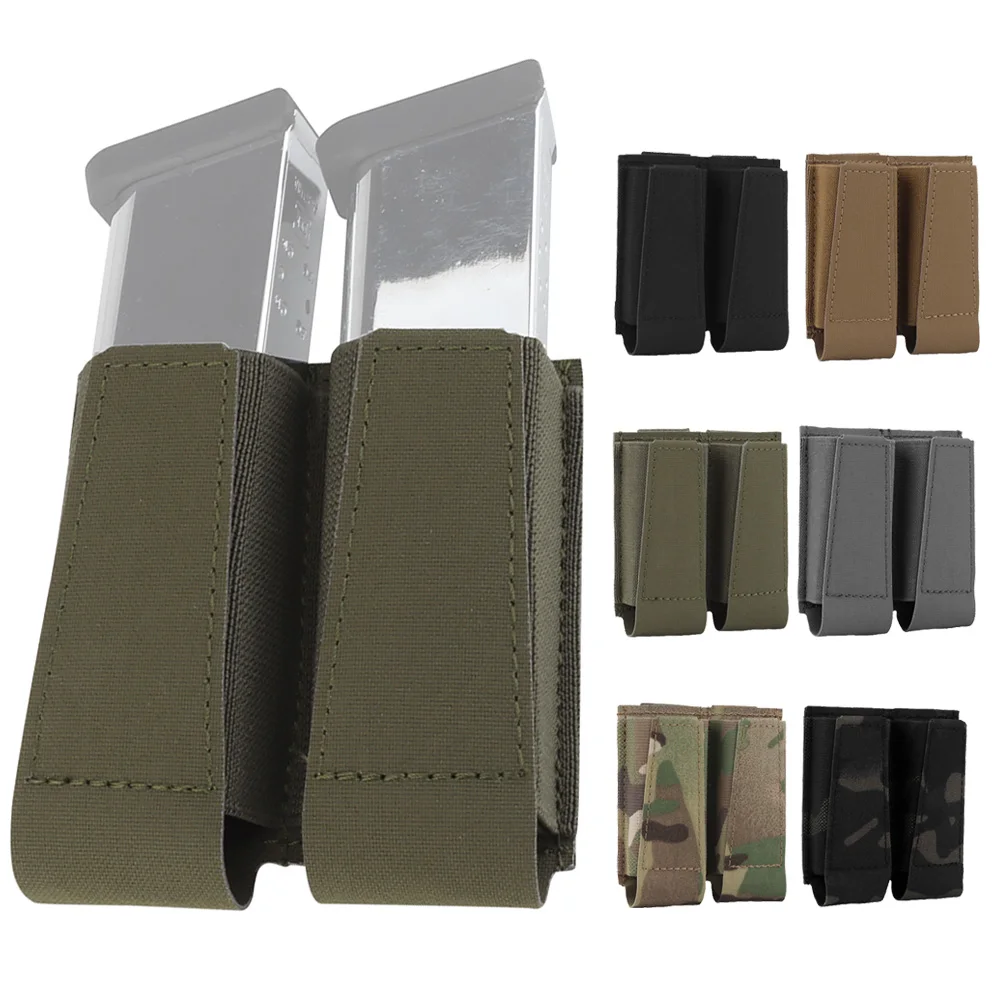 

Tactical Molle 9mm Magazine Pouch Pistol Double Mag Pouch Holster For Glock M1911 92F SIG Hunting Accessories