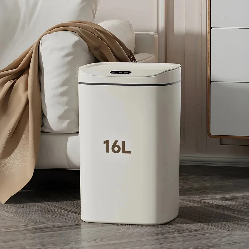 1PC Smart Detector Trash Can, Touchless Wastebasket,  Auto On/Off, Sealed With Lid For Odor Prevention, Silent Shutoff, Multiple