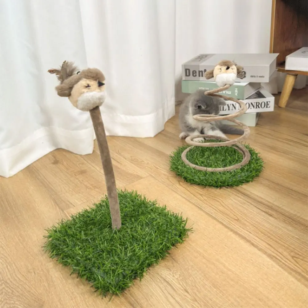 

Creative Cat Scratching Tray Plush Sparrow Self-Hilarious Interactive Cat Toy Bite Resistant Durable Teasing Cat Sounds Toy