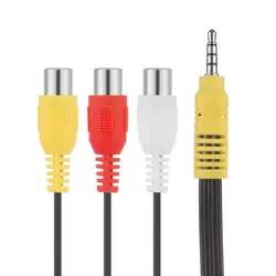 3.5MM Jack do 3 kabel RCA wideo komponent kabel AV Adapter dla TCL TV 3.5mm do RCA czerwony biały i żółty żeński kabel TV