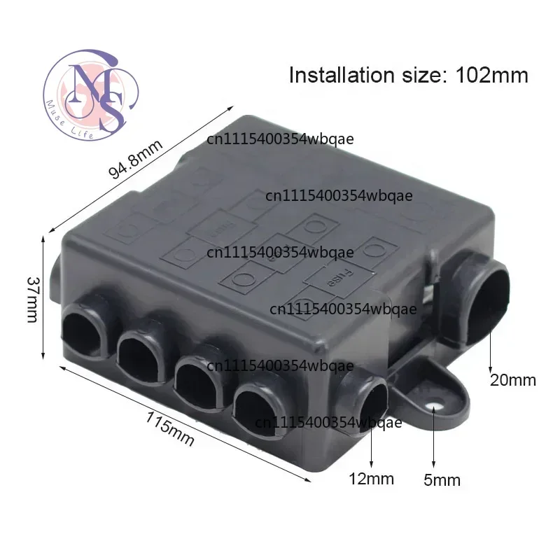 ZOCI-FOR-5 Ways Power Distribution Busbar MIDI MEGA Fuse Holder Box For Car Automotive Boat Electrical Replacement Parts