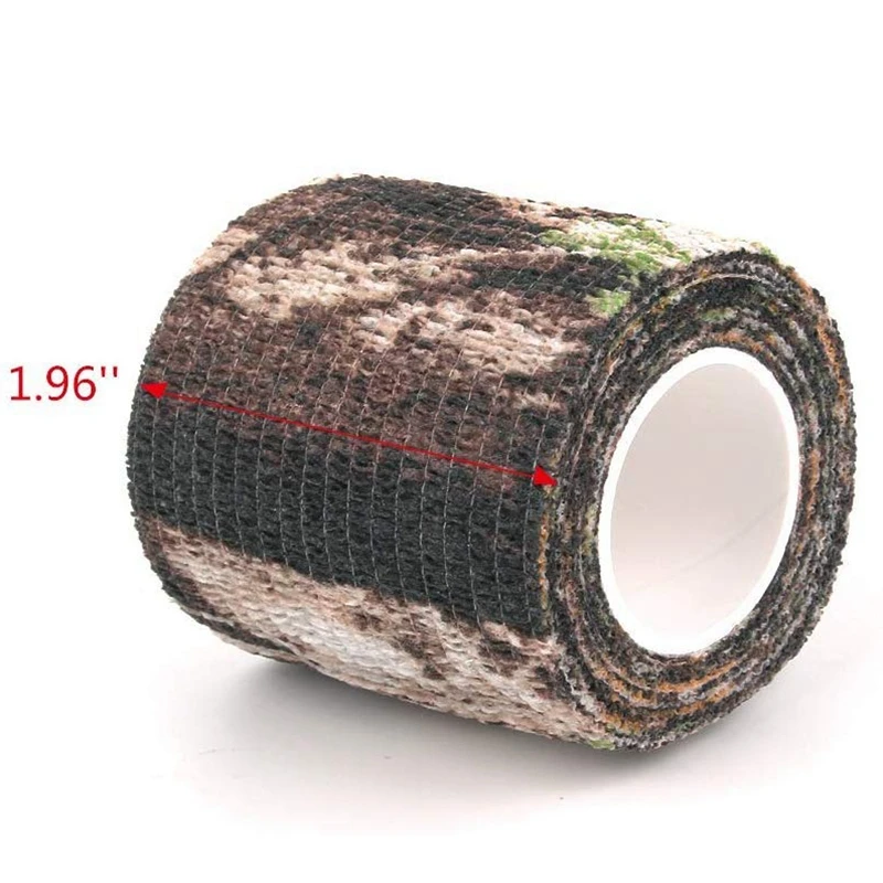 6 Roll Camouflage Tape Cling Scope Wrap Camo Stretch Bandage Self-Adhesive Tape for Camping Hunting Bike Telescope