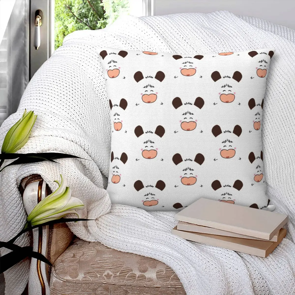 Hello Spank Cute Pillowcase Printed Fabric Cushion Cover Decor Throw Pillow Case Cover Home Square 45X45cm