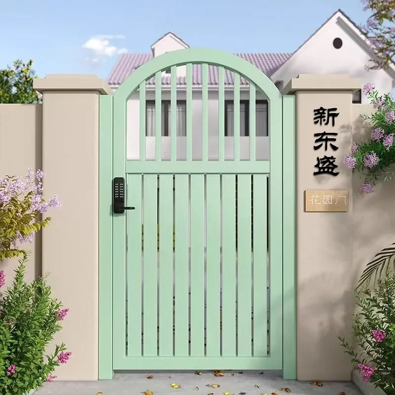 for European Aluminum Alloy Outdoor Courtyard Door Villa Garden Gate Rural Self Built House Yard Entrance Single and Double