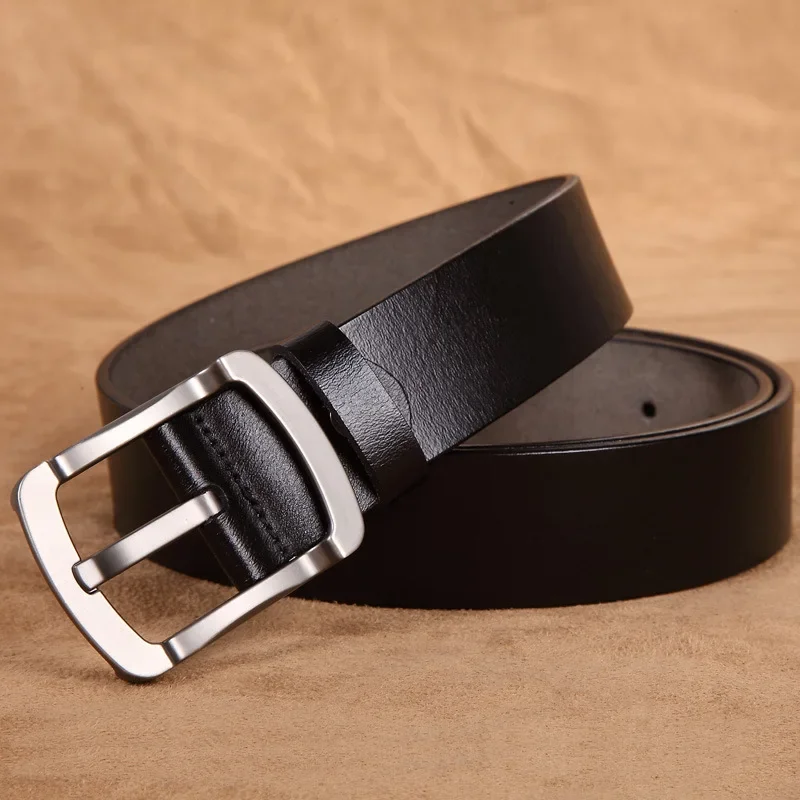 Plus Size 130cm 140cm 150cm 160cm 170cm Large Long Size Belt Men Genuine Leather Alloy Pin Buckle Belts for Male Vintage Strap