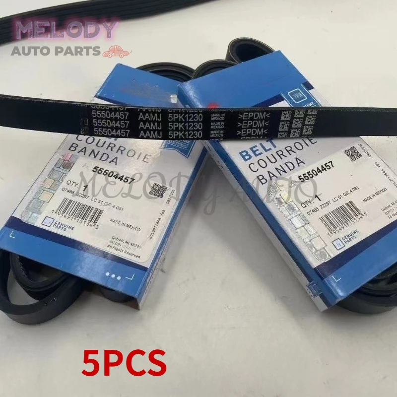 

5PCS 55504457 Alternator Belt For GM Onix Tracker 2023 2024