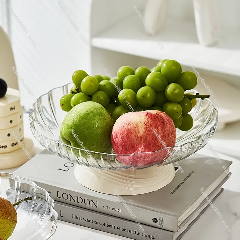 

Elevated Fruit Plate for Coffee Table in Household Living Room with Candy and Snack Dish Drain Household Products