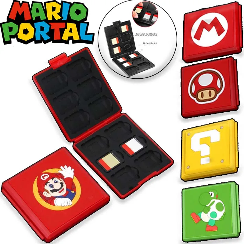 Super Mario 12-in-1-Spielkartenetui für Switch OLED, tragbare Spielkarten-Aufbewahrung, Kartenhalter-Box für NS Switch Lite, Geschenke, Neu