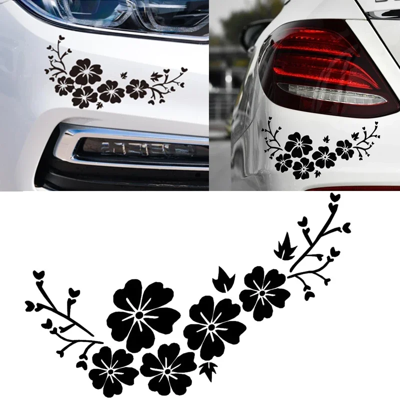 

Flower Decal Car Body Sticker Auto Window Bumper Door Scratch Cover Decals Car Motorcycle Styling Vinyl Stickers Blossom Decor