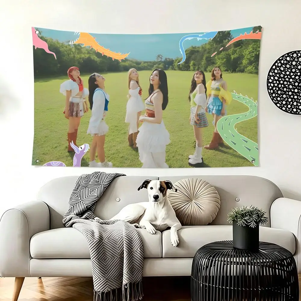 Girl Group Fashion S-STAYC Flags  For Living Room Home Dorm Decor Wall Outdoor Camping Party Banner Gifts