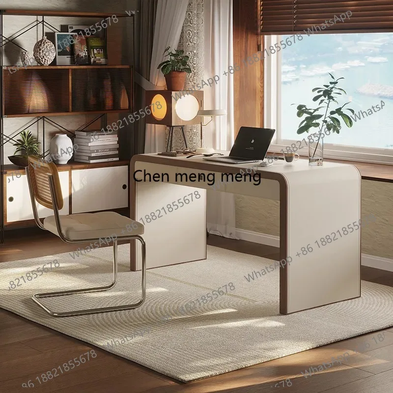 

Modern home luxury leather solid wood multilayer Desk table Gaming computer desk study desks office tables Room desks furniture