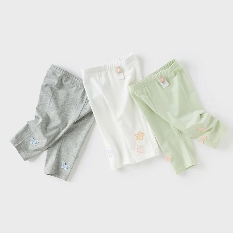 Dave Bella Leggings para niños Verano Niñas Moda Casual Cómodo Dulce Lindo Niños Pantalones elásticos al aire libre DB 2252127