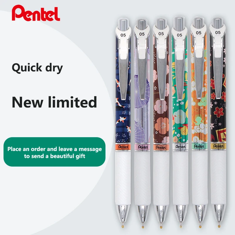 

Japan Pentel Limited Gel Pen BLN75 Push Bullet Type Smooth Writing Quick Dry Ink Office 0.5mm Stationery School Supplies