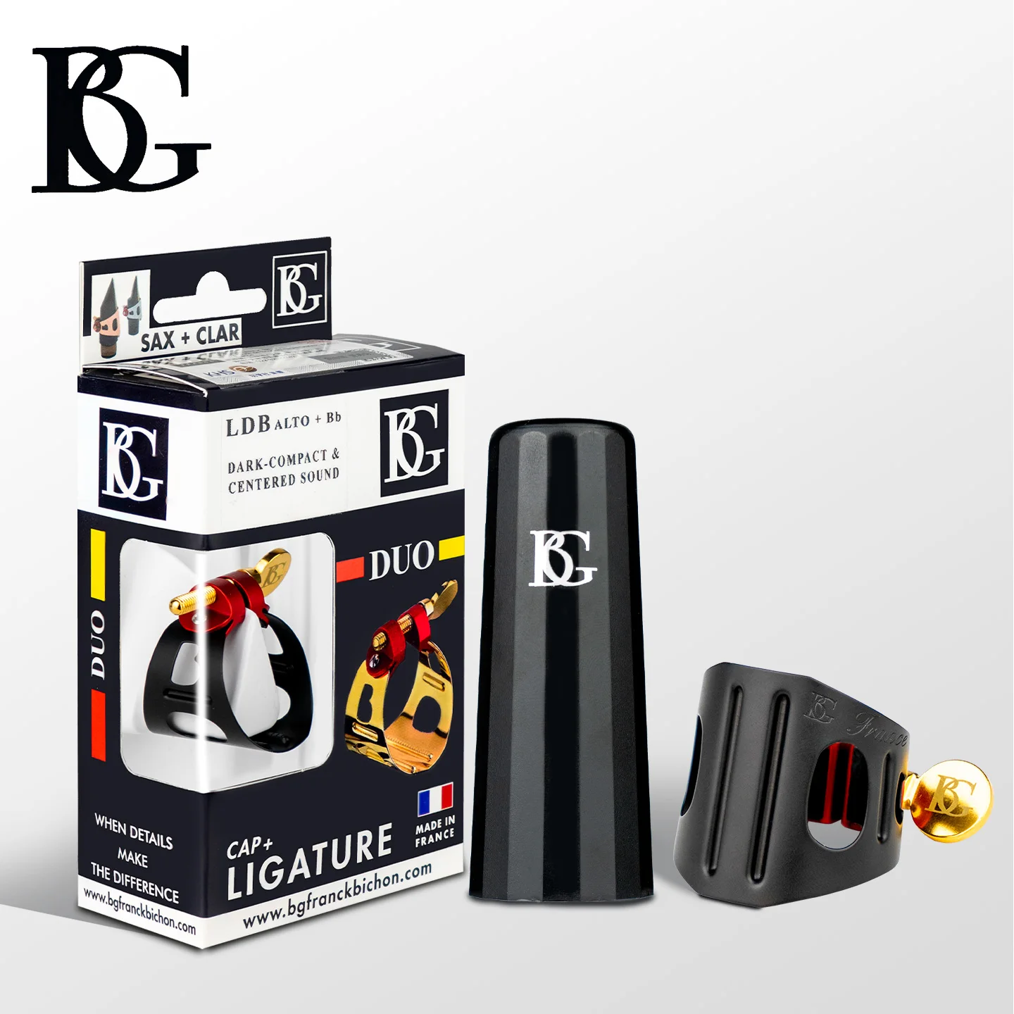 Bg Ldb Nickel-Plated Clarinet Alto Saxophone Metal Clip Nickel-Plated Bakelite Mouthpiece Universal Clip Clamp Cap