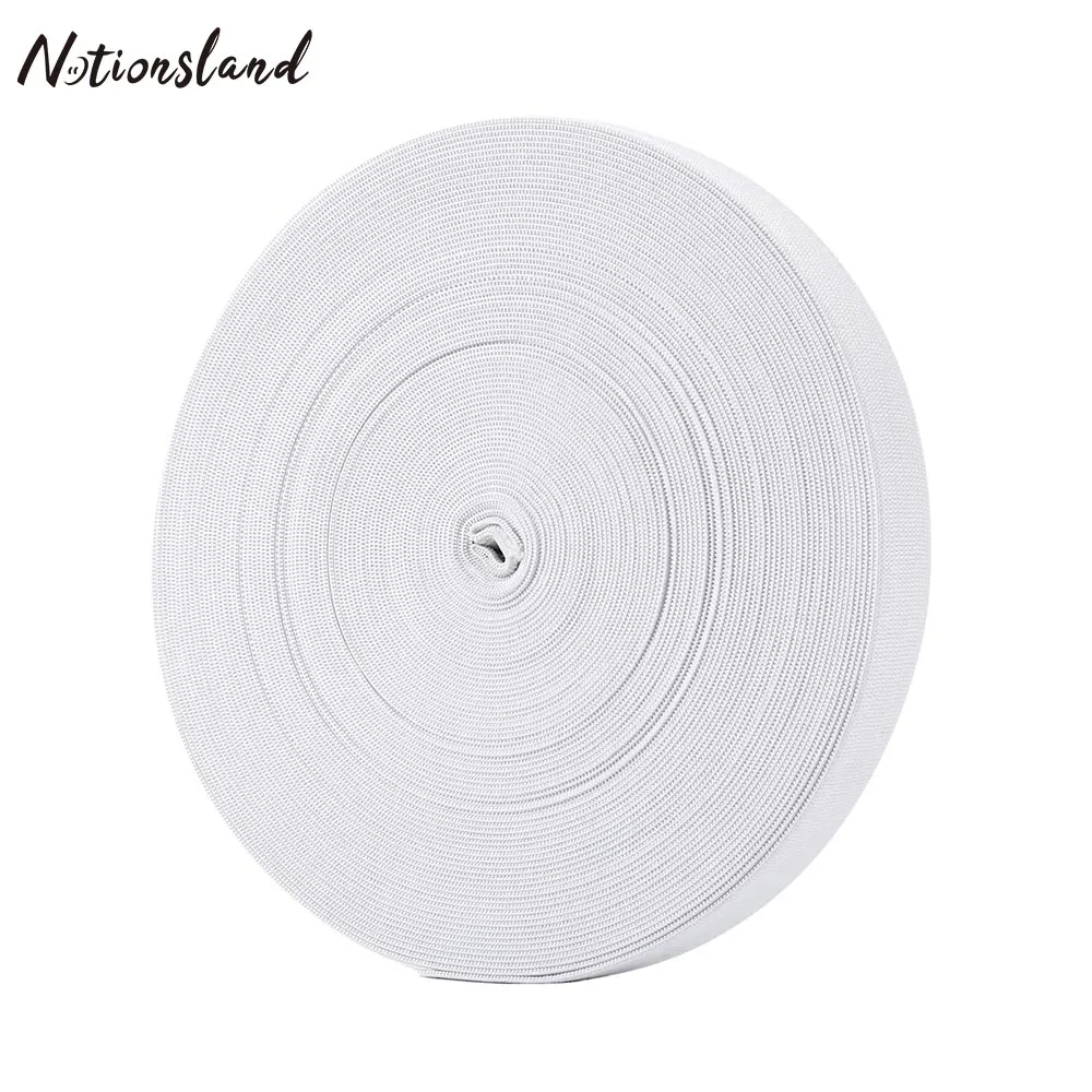 

40M Sewing Elastic Band Spool Stretch Elastic Band for Sewing Fabric Elastic Band 20mm 25mm 30mm Wide Black White Elastic Band