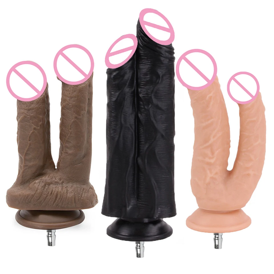 ROUGH BEAST Double-end Dildo Attachments for Quick Air Connector Sex Machine for Women Ana Men Masturbation Machine Sex Toys