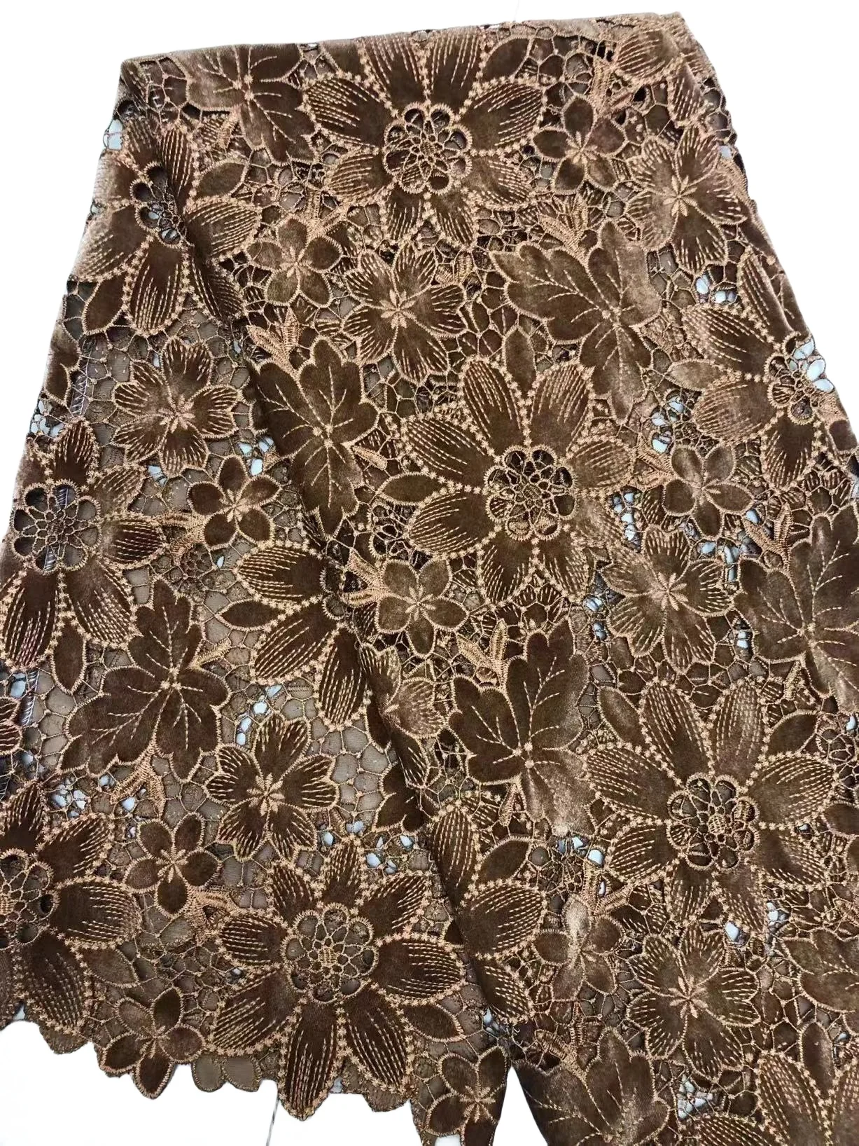 Hot sales Latest Delicate Best Quality Soft Embroidered Velvet lace fabric For Party Evening Dress U_Ge5898 U_GE5398