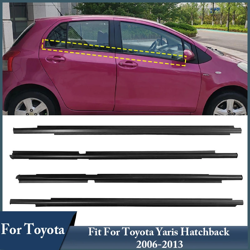 

Автомобильный уплотнитель окна для Toyota Yaris Hatchback 2006-2013 (не за 2 двери) оконное стекло наружные резиновые уплотнительные ленты