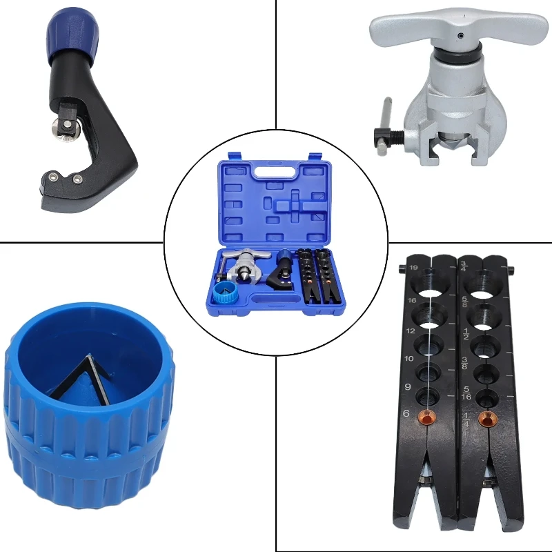 Air Conditioner Cutter Copper Pipe Reamer Eccentric Expander Tube Flaring Tool CT-806AM-F Metric/Inch Refrigeration Repair Toolc