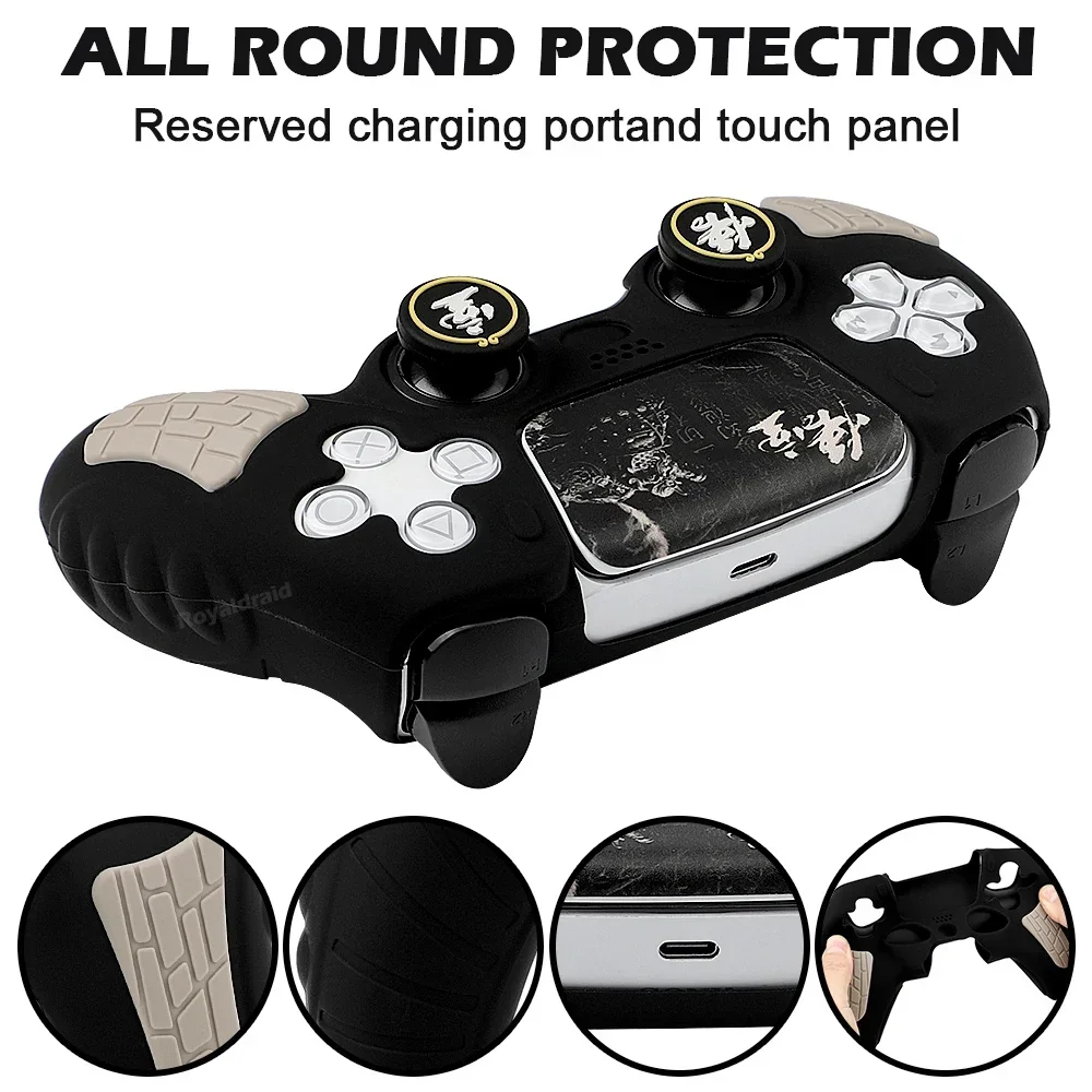 capa-protetora-de-silicone-antiderrapante-para-controle-ps5-com-grips-para-thumb-stick-e-adesivo-para-touch-pad