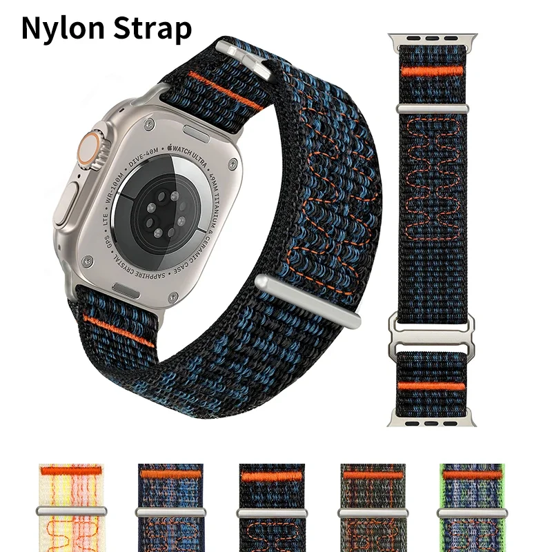 

Nylon Band for Apple Watch Band 49mm 45mm 40mm 41mm 44mm 42mm 44 45 49 Mm Correa Bracelet IWatch Ultra Series 8 6 5 3 Se 7 Strap