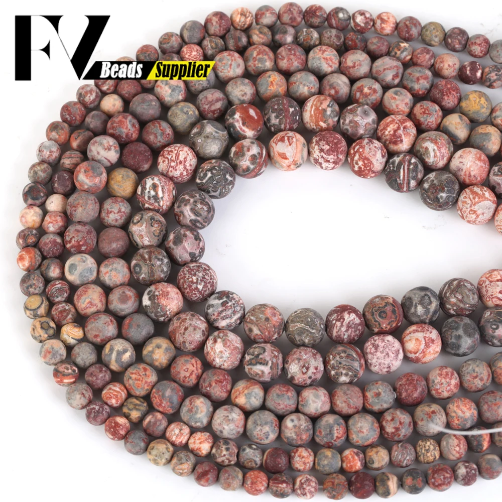 4/6/8/10mm Frosted Natural Leopard Skin Jasper Stone Beads For Jewelry Making Findings Matte Loose Beads Diy Bracelet Accessory