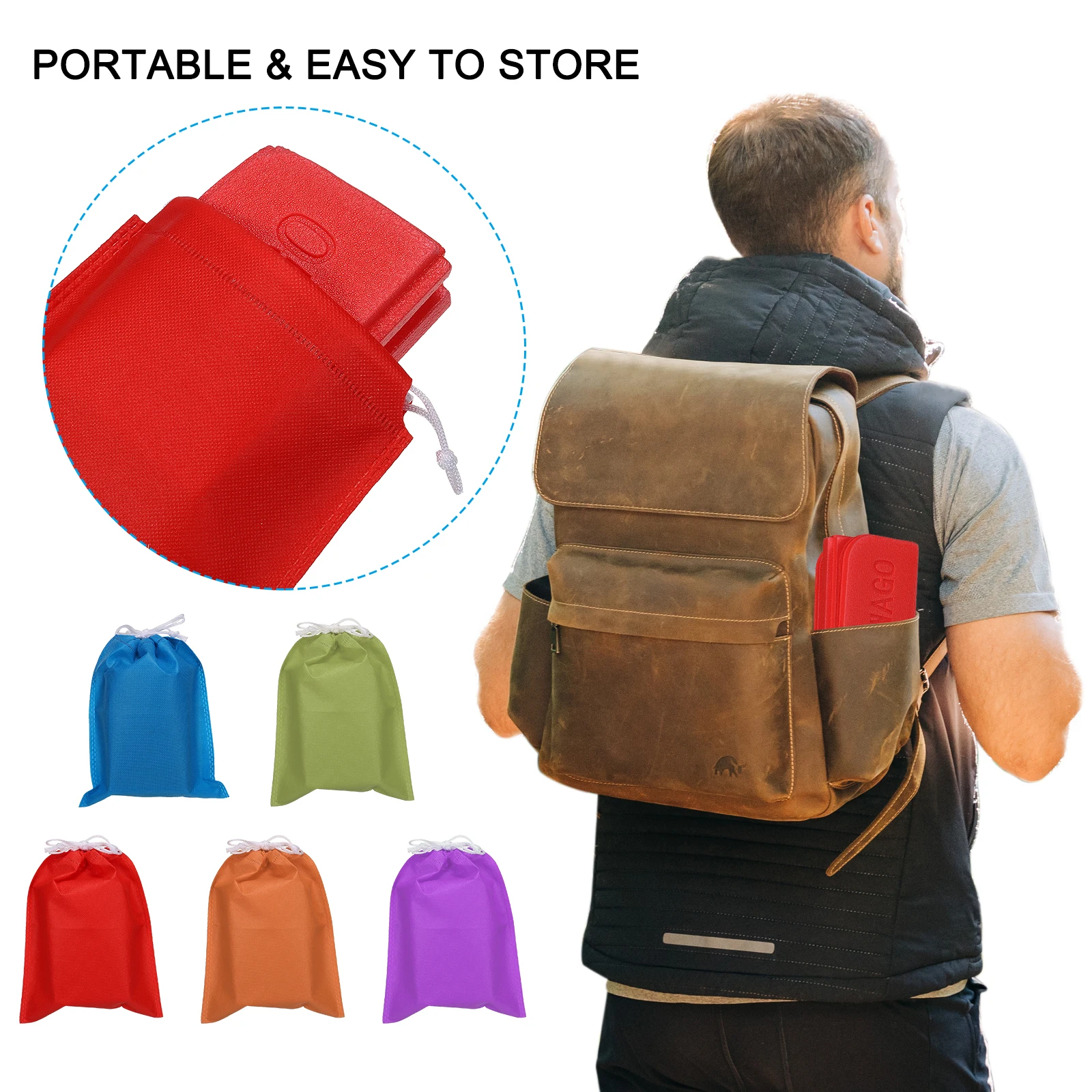 5 قطعة مقعد وسادة قابل للطي التخييم وسادة الجلوس 15 "x 11" مقاوم للماء XPE رغوة الجلوس في الهواء الطلق الحصير للنزهة التنزه السفر 5 اللون