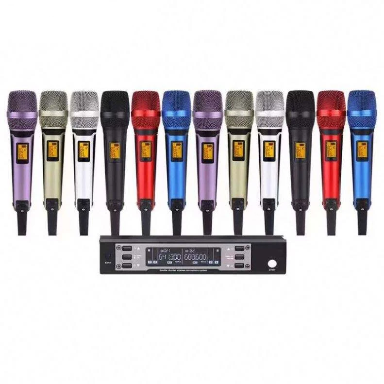 VM-300 Metal Dynamic Mic for Karaoke Vocal Microfone 2 Channel Wireless Microphone EW135G4 SKM9000 Handheld Dynamic Mic