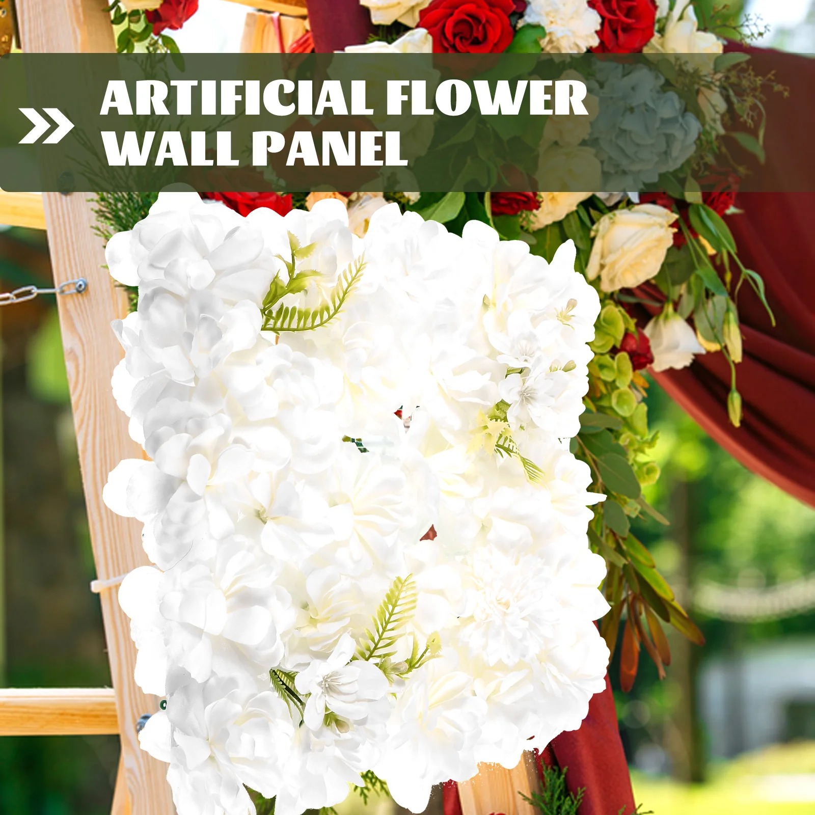 

Artificial Flower Panel White Silk Rose Flowers Decor Flower Panel Backdrop Decor Wedding Party Background Floral Wall Fake