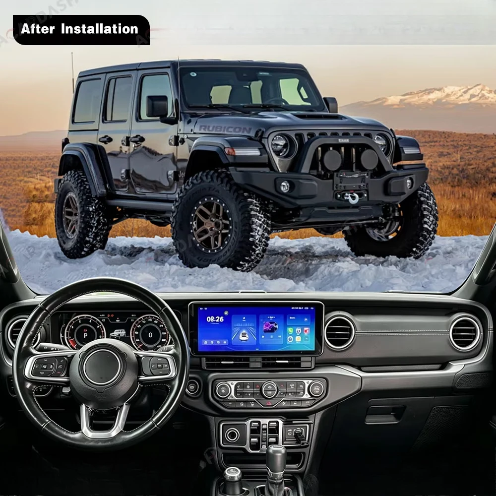 ACARDASH New Design Digital Cluster and Car Android Head Unit for Wrangler 2018-2022 Support CarPlay Navigation