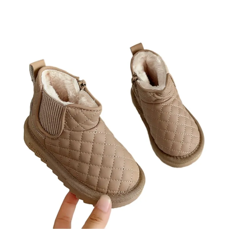 

Детские зимние сапоги для девочек, зима 202, новые хлопковые сапоги, прогулочная обувь с плюшевой обувью, детские сапоги для маленьких детей, конские сапоги для мальчиков 15-30